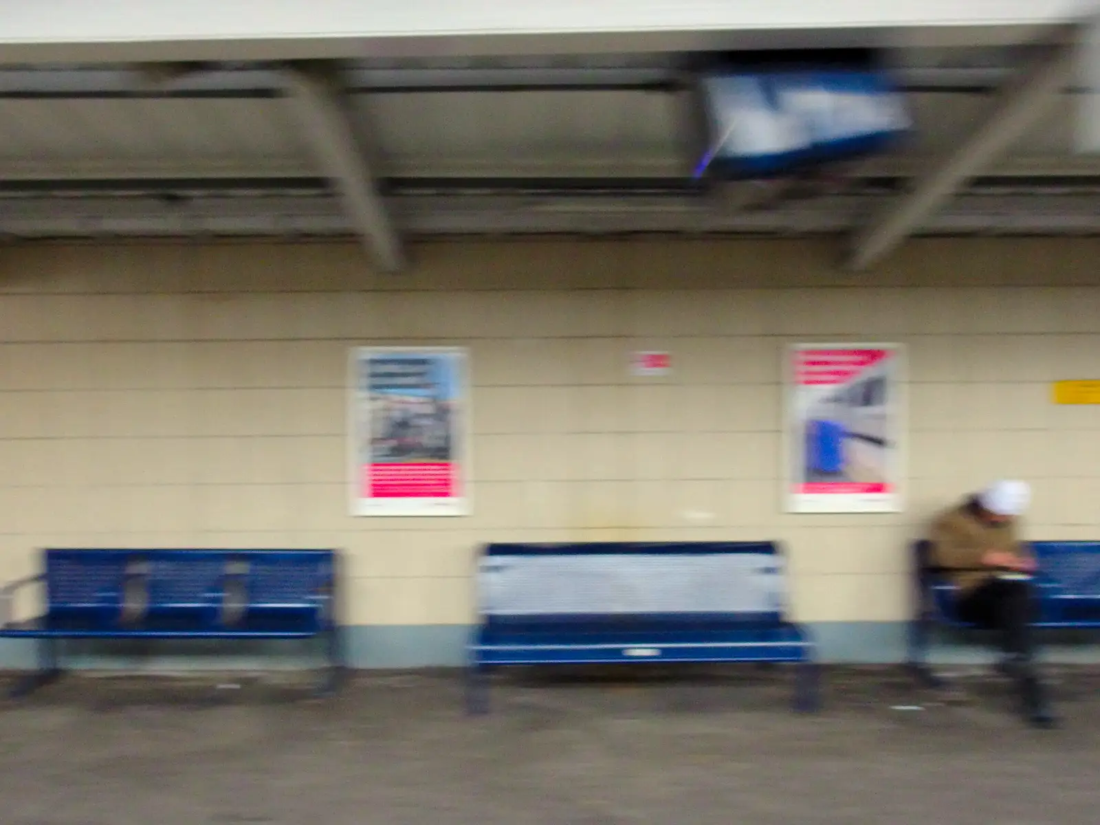 A blur of Maryland station, from Lunch in the East End, Spitalfields and Brick Lane, London - 1st December 2013