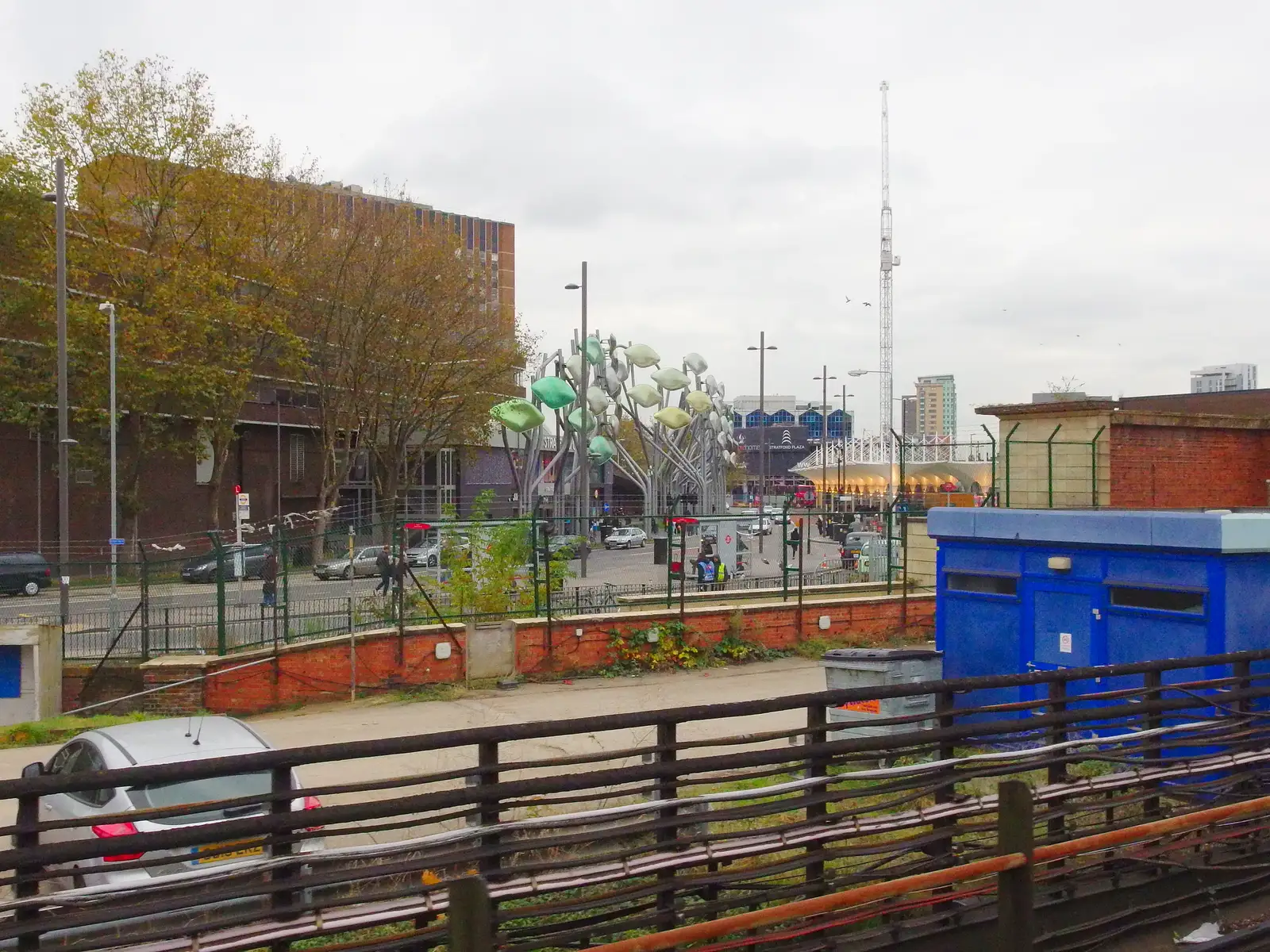 Stratford bus station, from Lunch in the East End, Spitalfields and Brick Lane, London - 1st December 2013