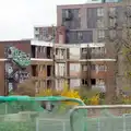 The burnt-out building in Stratford, Lunch in the East End, Spitalfields and Brick Lane, London - 1st December 2013