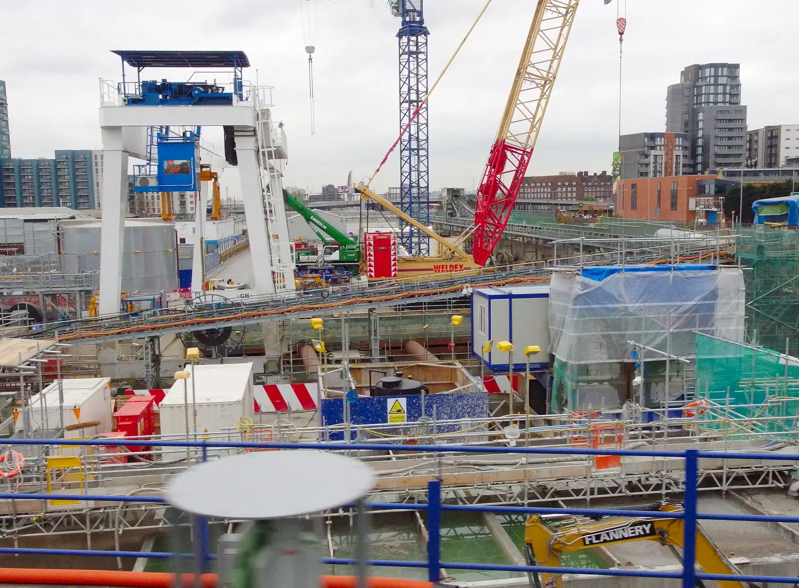 The on-going Crossrail dig, from Lunch in the East End, Spitalfields and Brick Lane, London - 1st December 2013