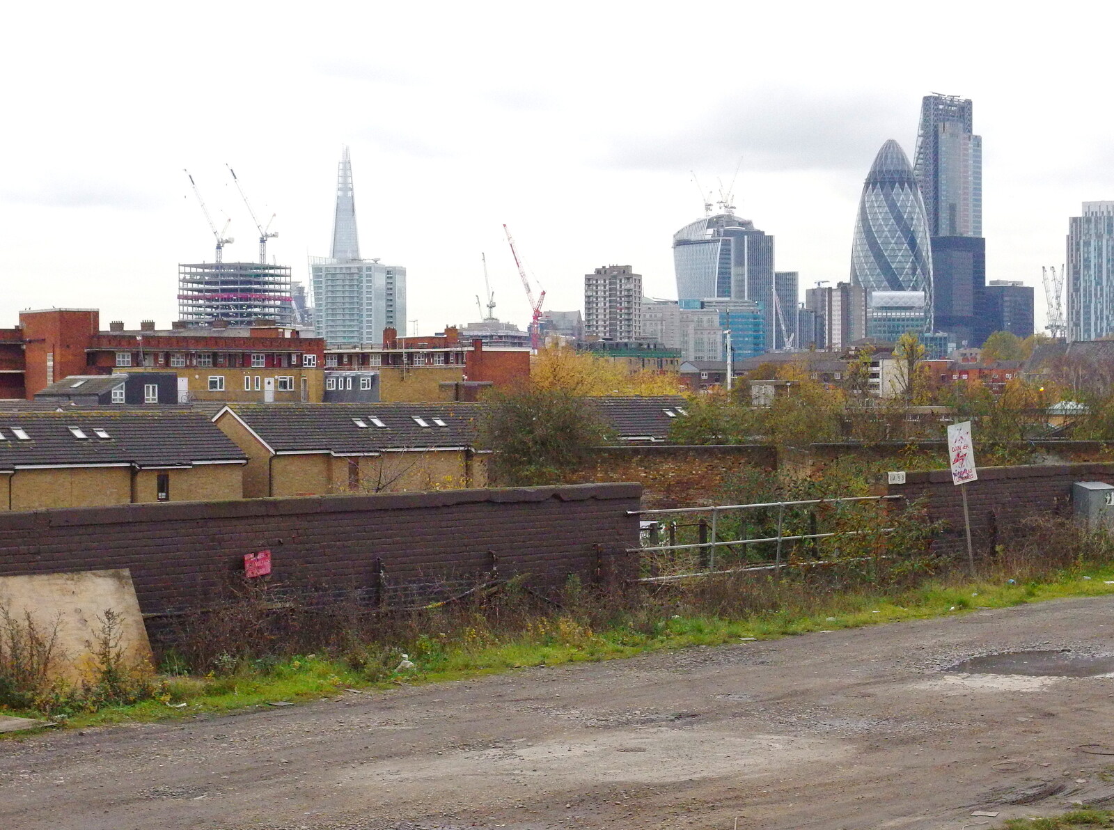 The ever-growing City of London skyline from Lunch in the East End, Spitalfields and Brick Lane, London - 1st December 2013