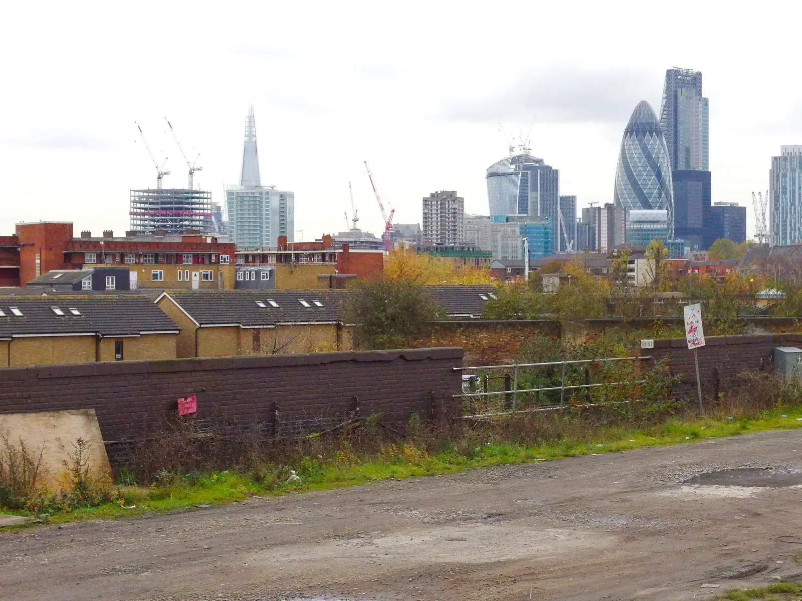 The ever-growing City of London skyline, from Lunch in the East End, Spitalfields and Brick Lane, London - 1st December 2013