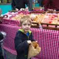 Fred scores a massive donut, Lunch in the East End, Spitalfields and Brick Lane, London - 1st December 2013