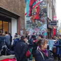 Milling throngs outside the chocolate factory, Lunch in the East End, Spitalfields and Brick Lane, London - 1st December 2013