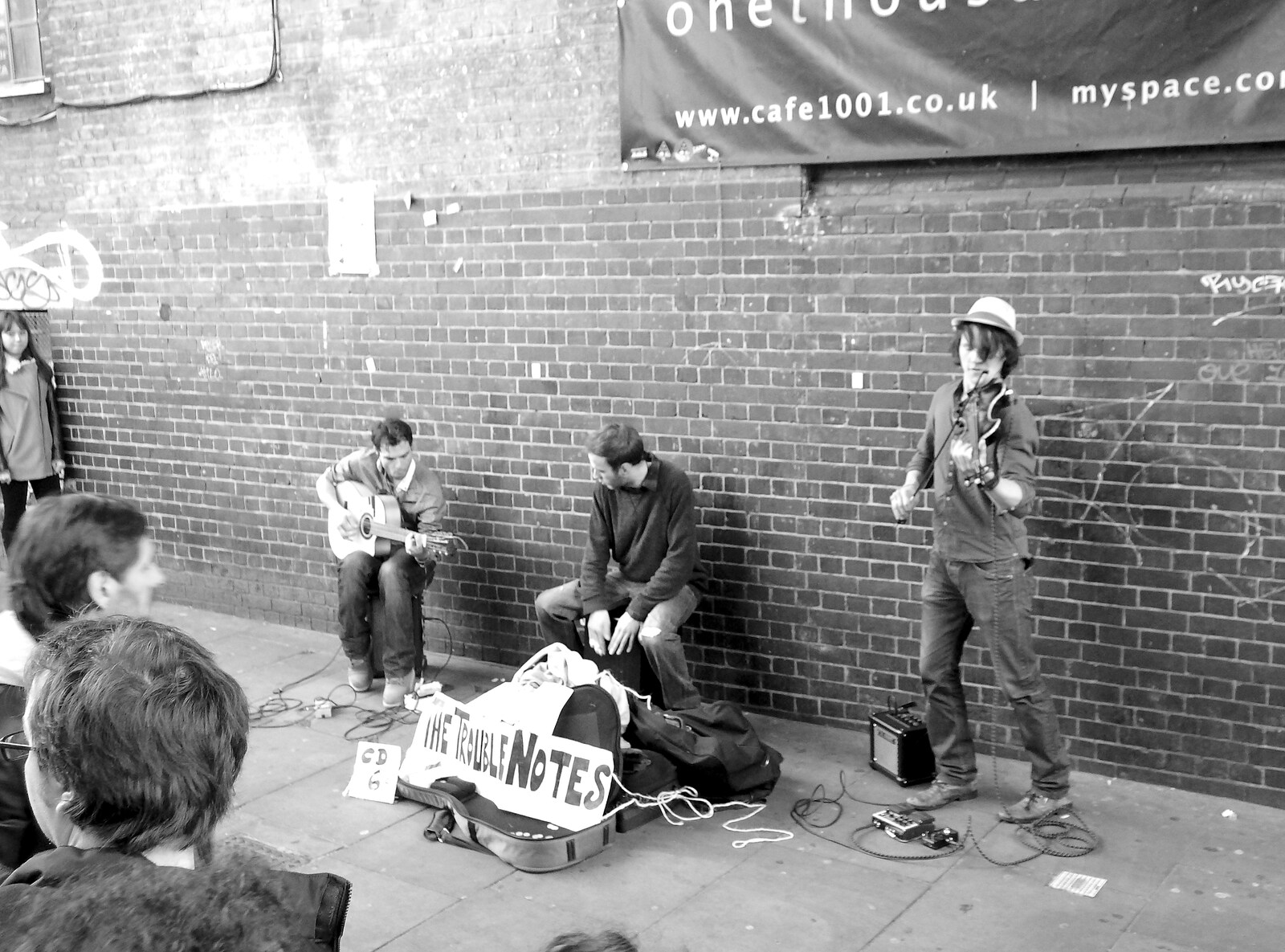 The Trouble Notes play on Brick Lane from Lunch in the East End, Spitalfields and Brick Lane, London - 1st December 2013