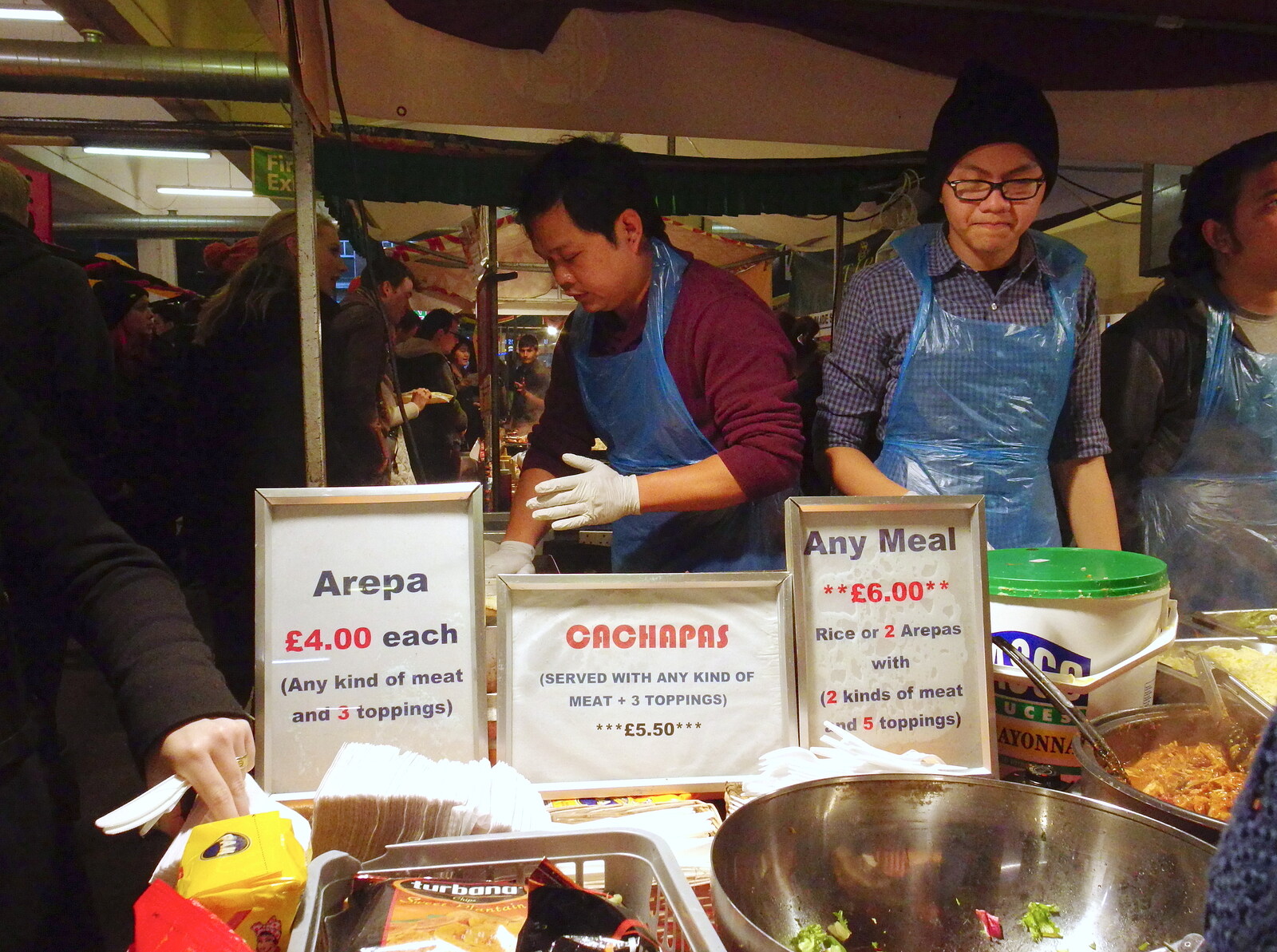 The Venezuelan street food stall from Lunch in the East End, Spitalfields and Brick Lane, London - 1st December 2013