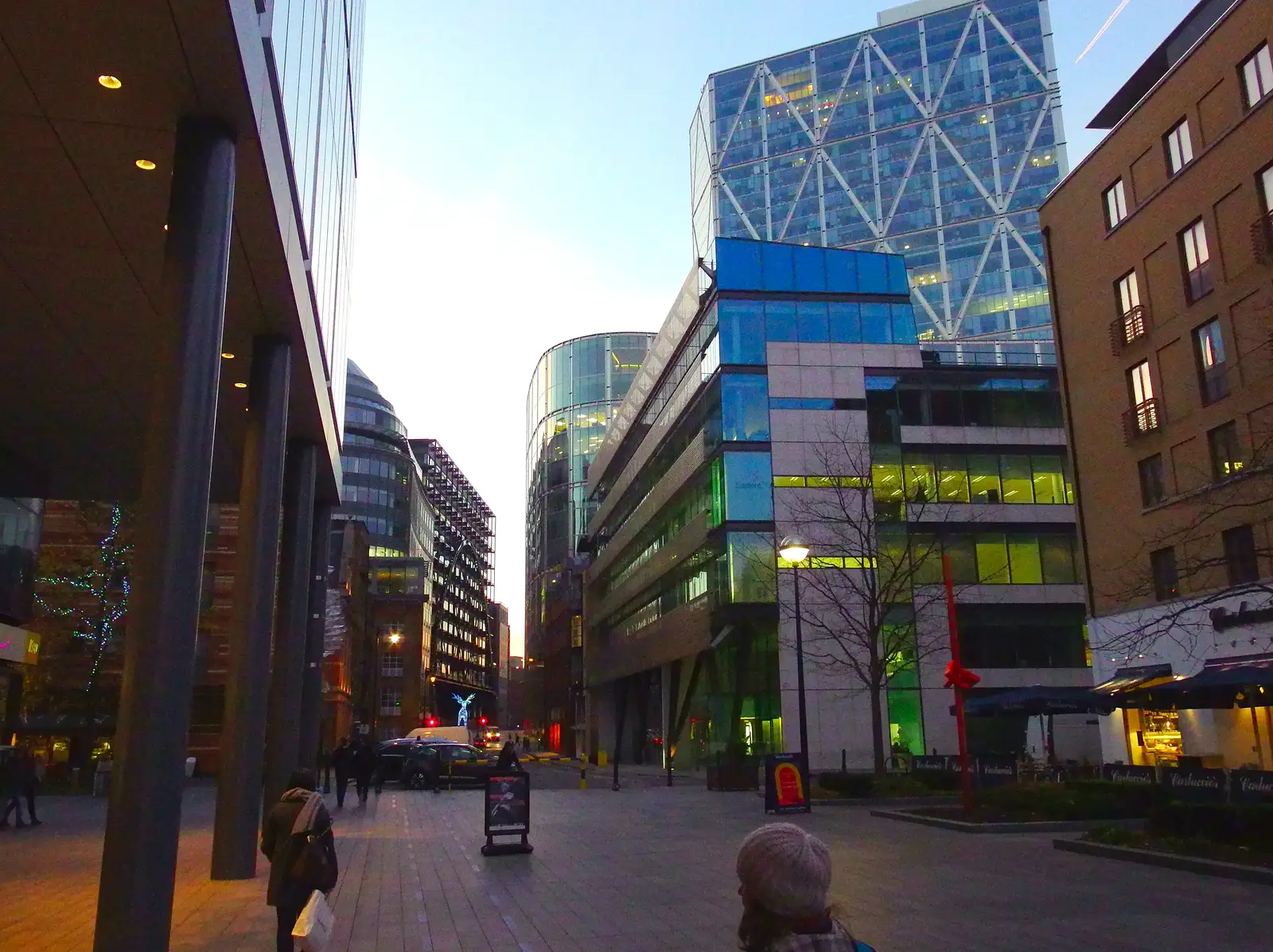 The regenerated Broadgate development, from Lunch in the East End, Spitalfields and Brick Lane, London - 1st December 2013