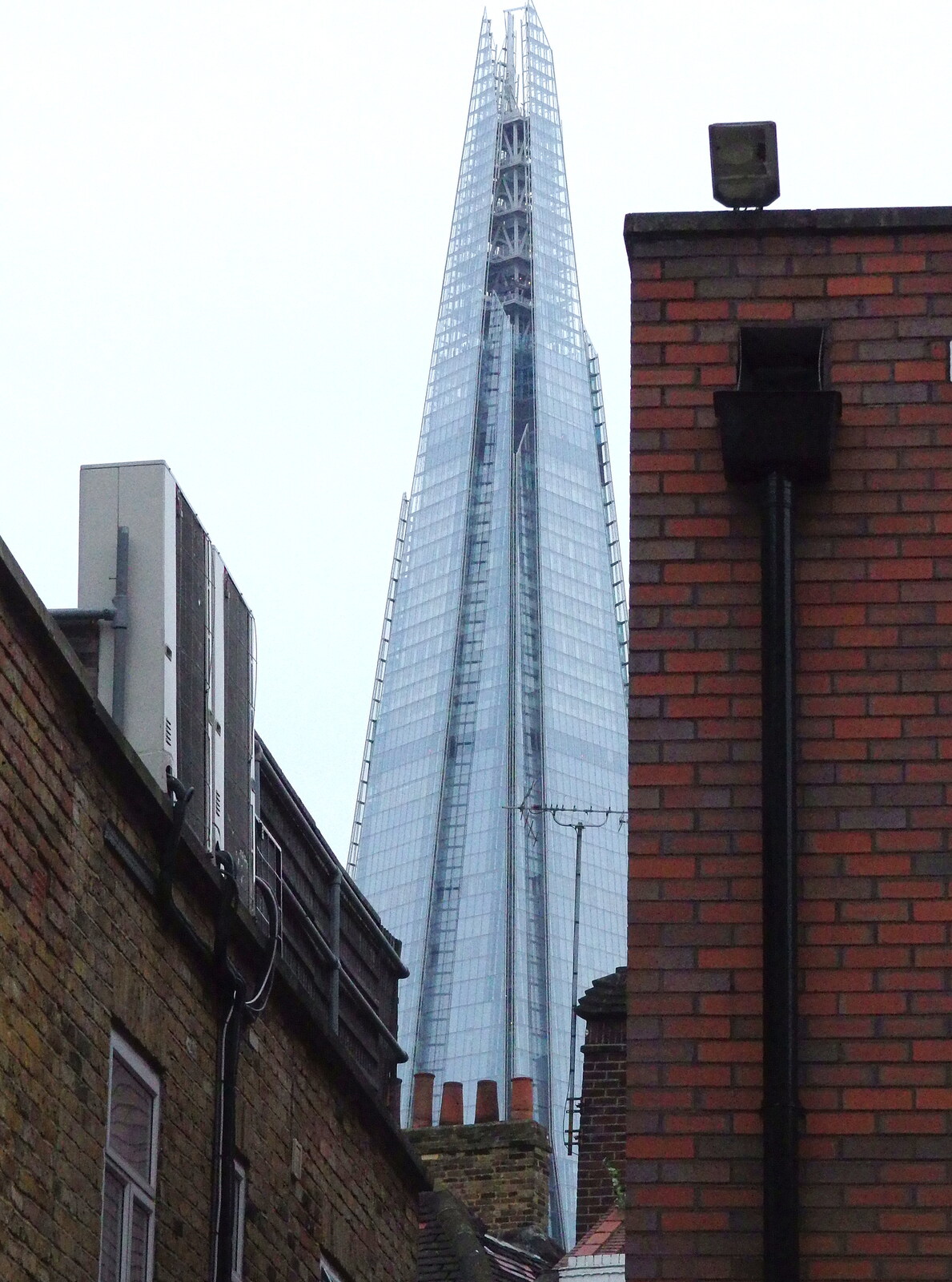 SwiftKey's Arcade Cabinet, and the Streets of Southwark, London - 5th December 2013: The Shard from Flatiron Yard