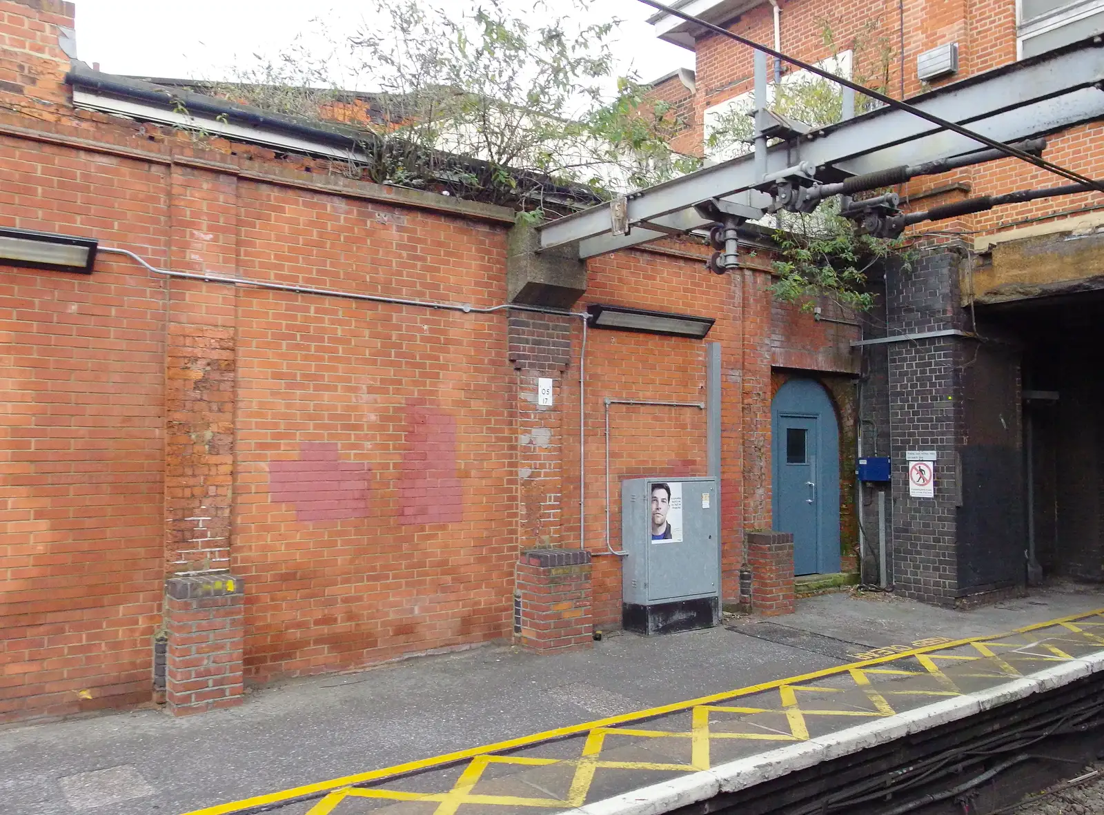 Trees grow out of the wall at Forest Gate, from SwiftKey's Arcade Cabinet, and the Streets of Southwark, London - 5th December 2013