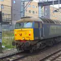 A dirty Class 57 - 57009 - makes a lot of smoke, SwiftKey's Arcade Cabinet, and the Streets of Southwark, London - 5th December 2013