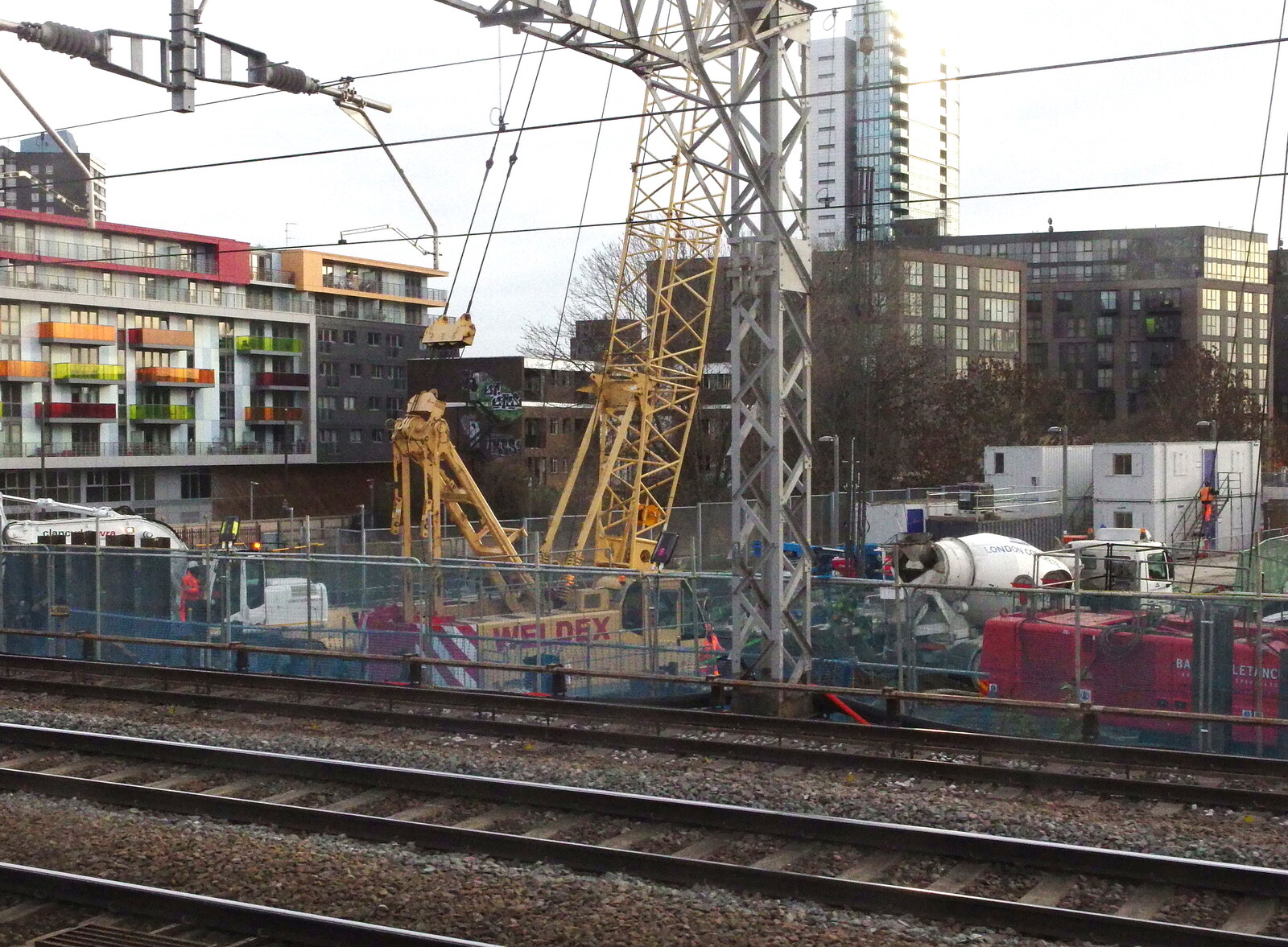 SwiftKey's Arcade Cabinet, and the Streets of Southwark, London - 5th December 2013: Overspill from the Crossrail dig