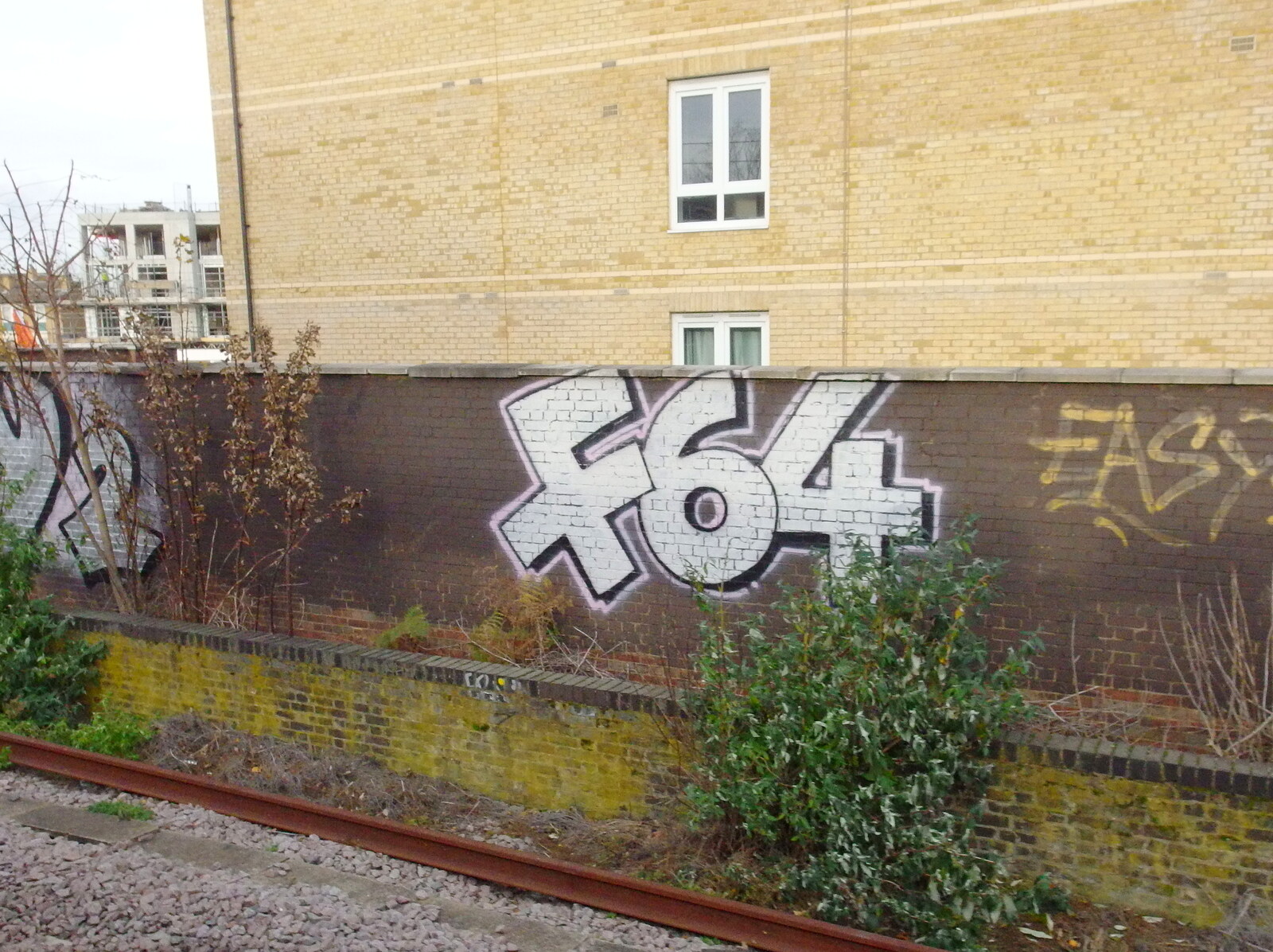 SwiftKey's Arcade Cabinet, and the Streets of Southwark, London - 5th December 2013: F64 graffiti