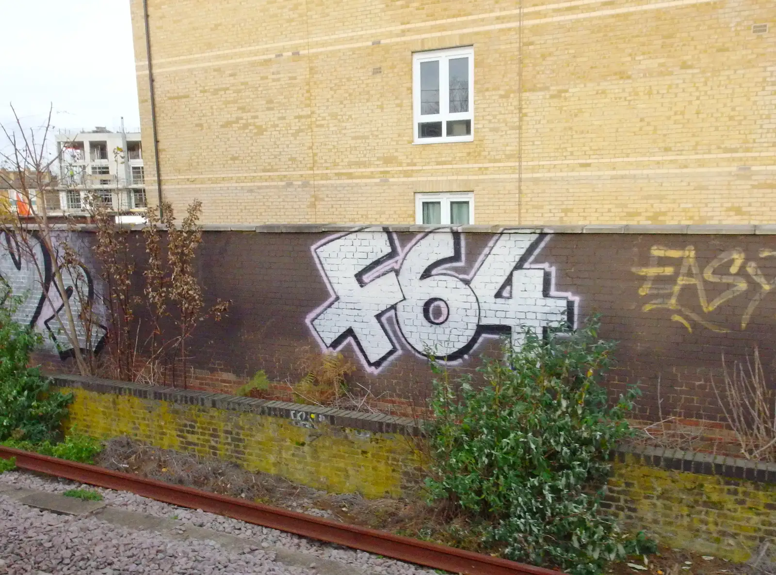 F64 graffiti, from SwiftKey's Arcade Cabinet, and the Streets of Southwark, London - 5th December 2013