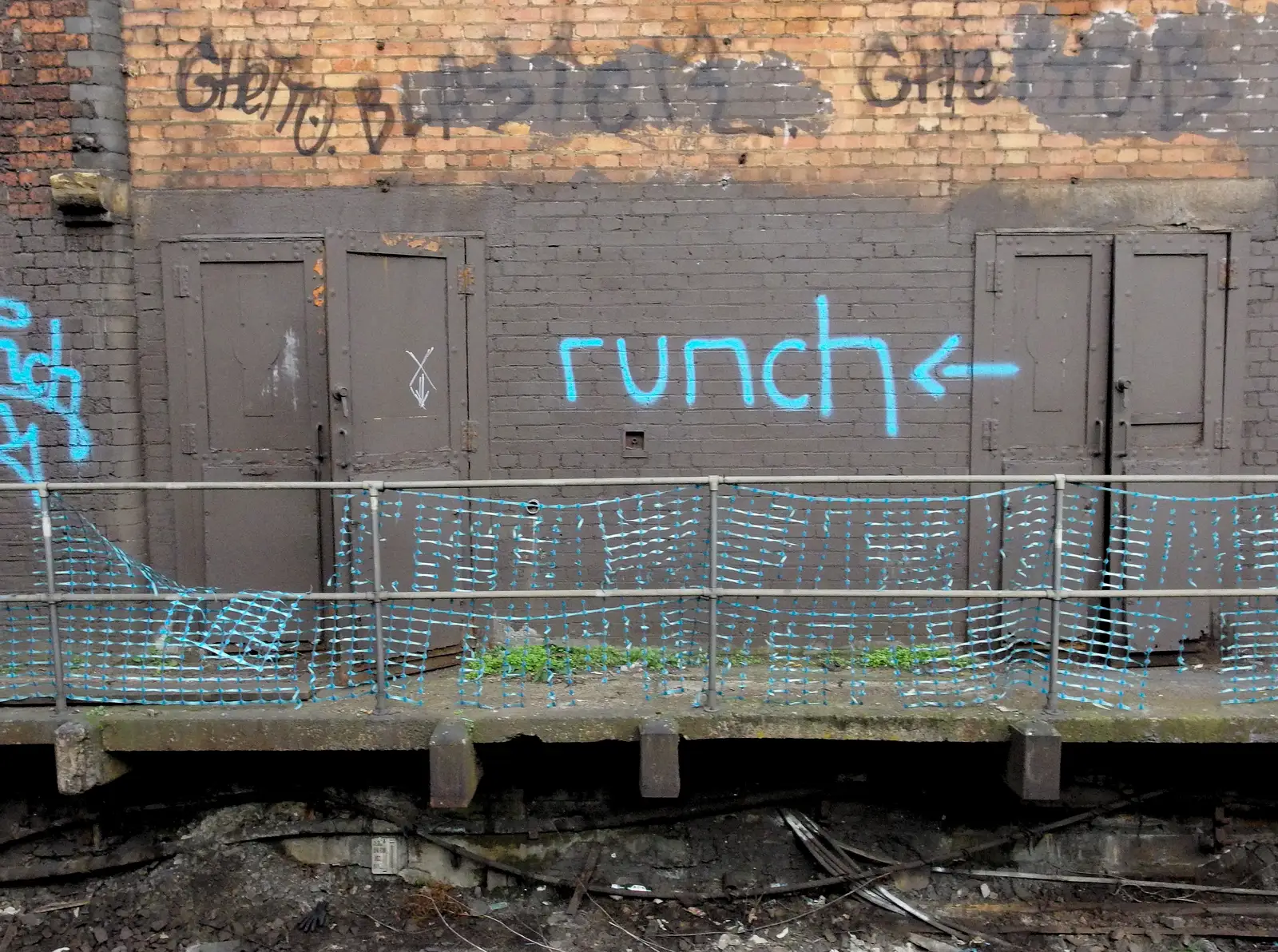 Runch graffiti, from SwiftKey's Arcade Cabinet, and the Streets of Southwark, London - 5th December 2013