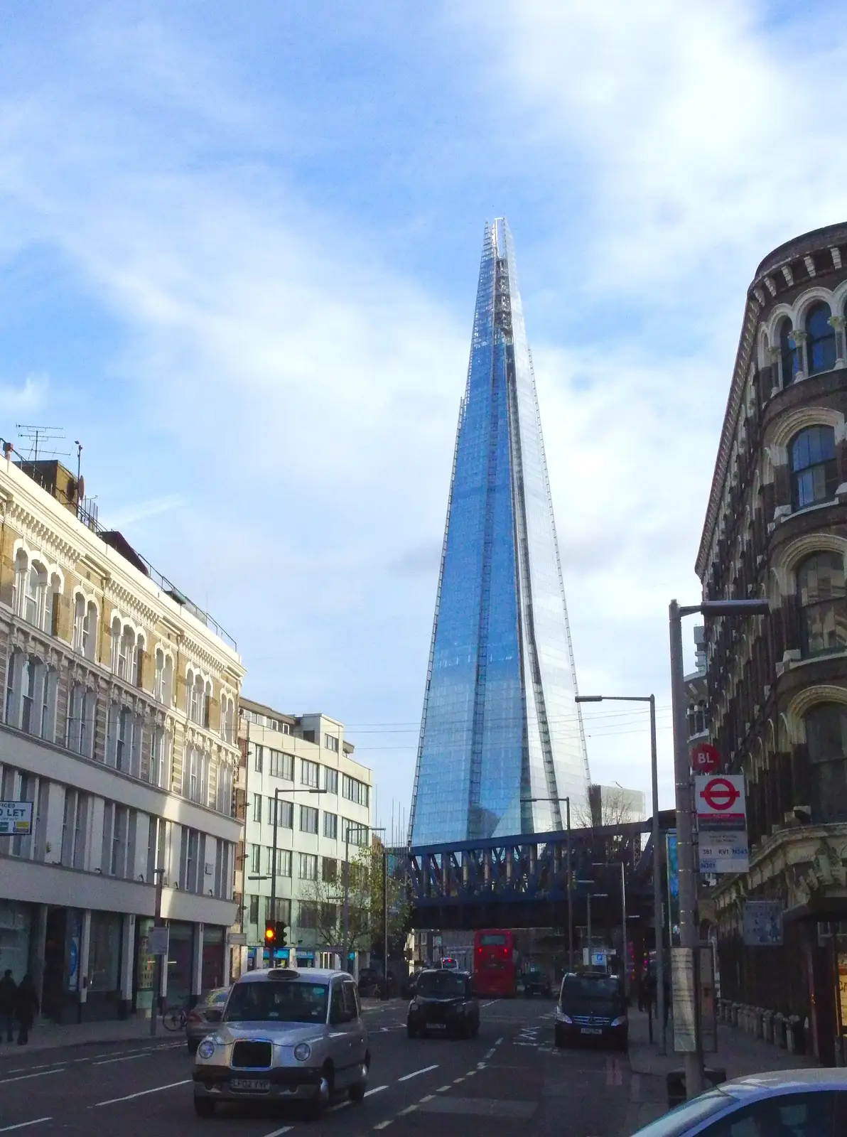 The Shard, from Southwark Street, from SwiftKey's Arcade Cabinet, and the Streets of Southwark, London - 5th December 2013