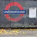 Faded Underground sign on Redcross Way, SwiftKey's Arcade Cabinet, and the Streets of Southwark, London - 5th December 2013