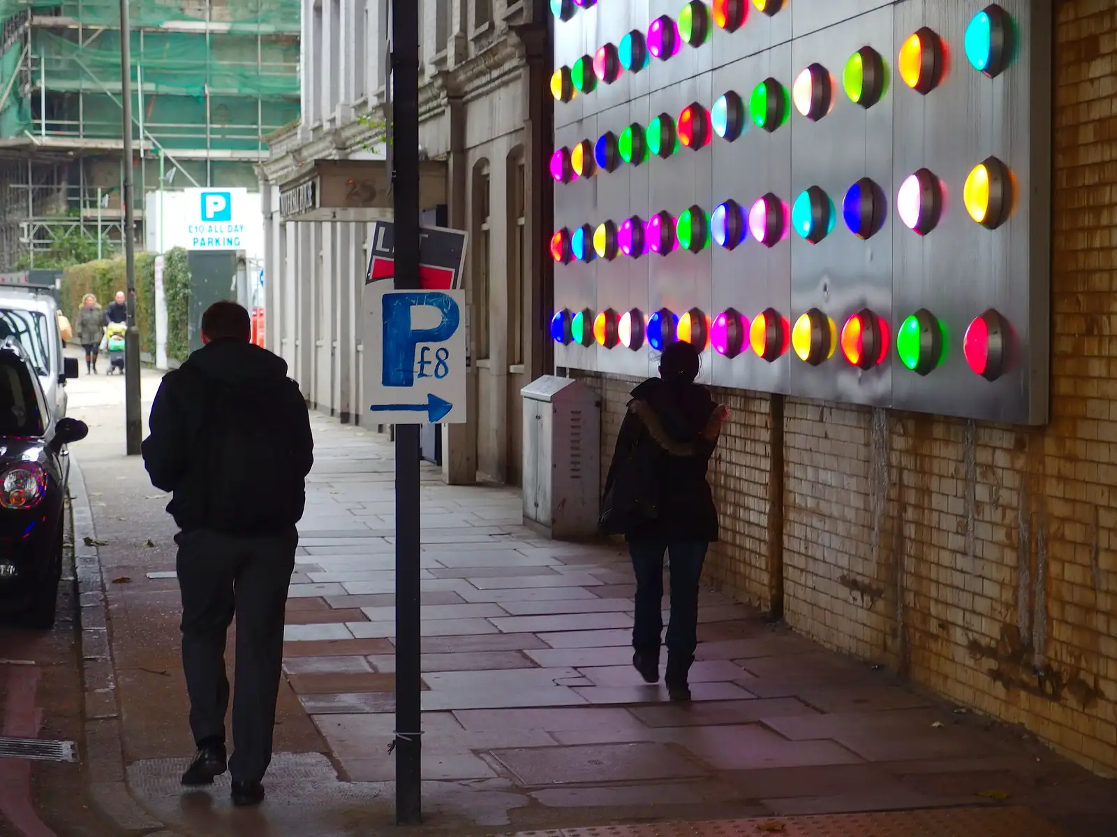 The Smarties lights on Southwark Street, from SwiftKey's Arcade Cabinet, and the Streets of Southwark, London - 5th December 2013