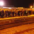 Queues on the platform at Cambridge, SwiftKey's Arcade Cabinet, and the Streets of Southwark, London - 5th December 2013