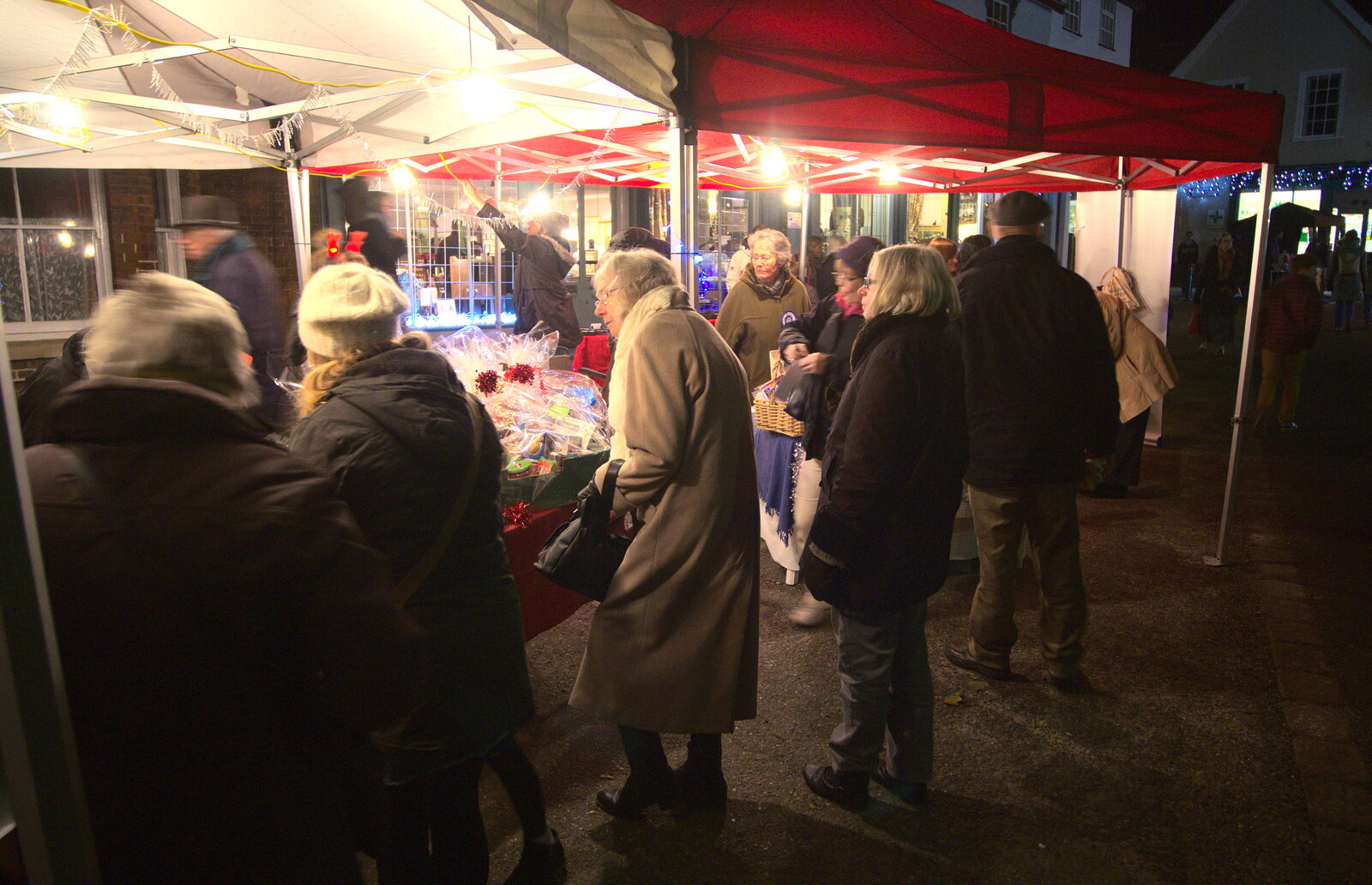 Market stalls in Eye from The Eye Lights, Eye, Suffolk - 6th December 2013