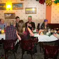 The rowdy table, The BSCC Christmas Dinner, Brome, Suffolk - 7th December 2013