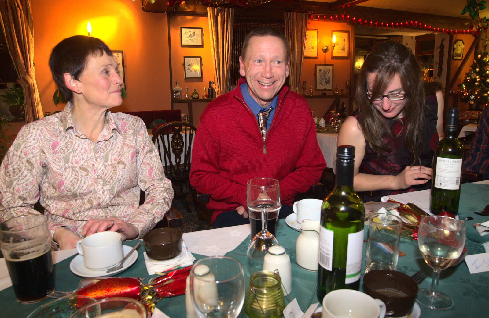 Pippa, Apple and Sue from The BSCC Christmas Dinner, Brome, Suffolk - 7th December 2013
