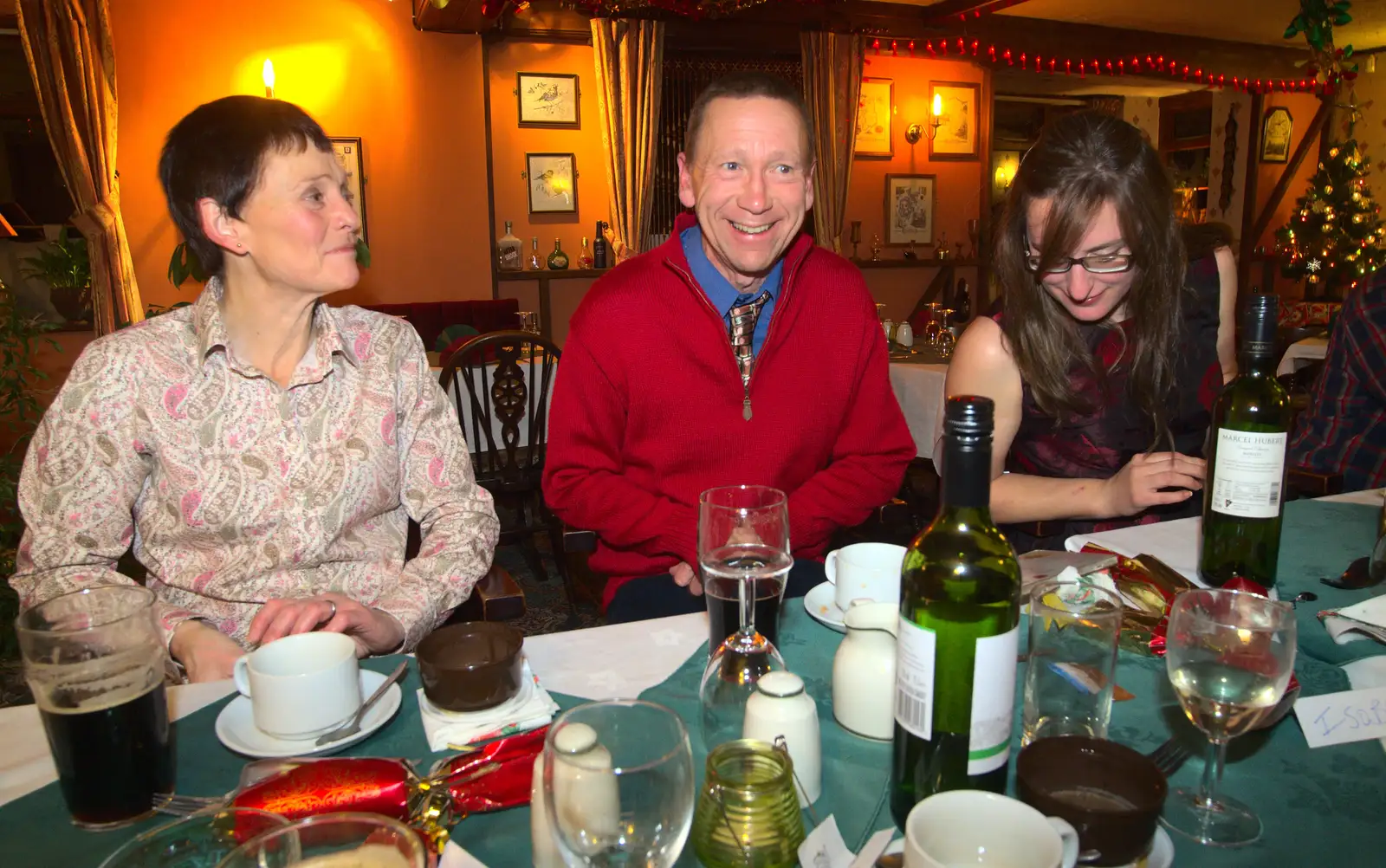 Pippa, Apple and Sue, from The BSCC Christmas Dinner, Brome, Suffolk - 7th December 2013