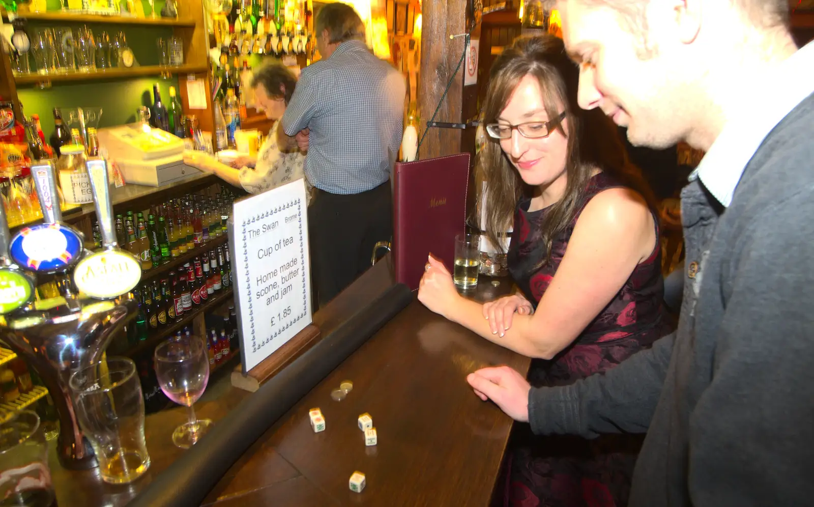 The Boy Phil considers his options, from The BSCC Christmas Dinner, Brome, Suffolk - 7th December 2013