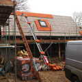 The new garage gets some tiles on a conveyor, Saturday Café Life, Diss, Norfolk - 14th December 2013