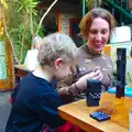 Fred and Carmen play with dominoes, Saturday Café Life, Diss, Norfolk - 14th December 2013