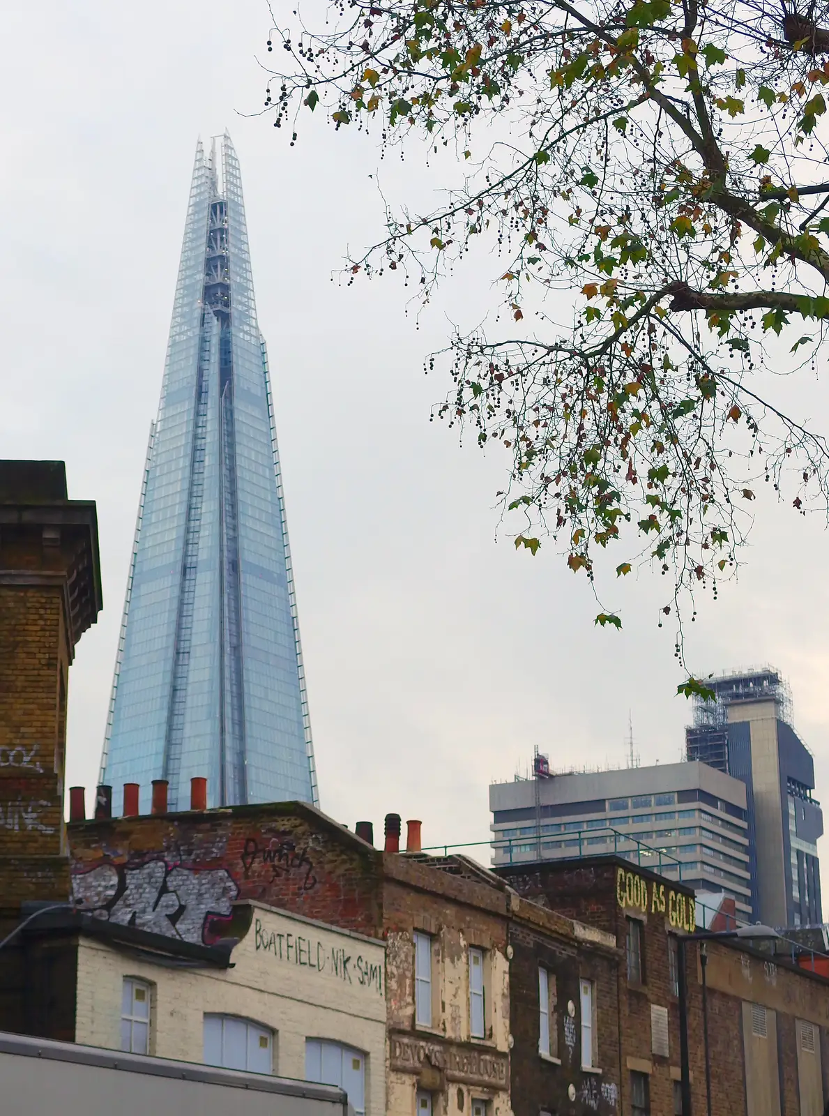 The Shard, from A Christmas Party, Brome, Suffolk - 21st December 2013