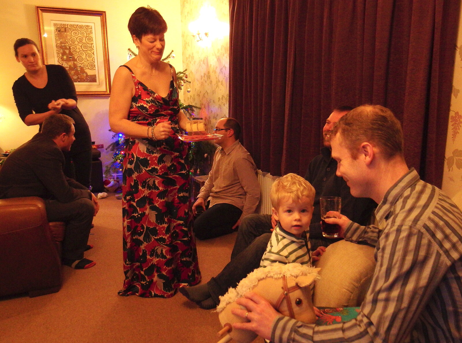 Clare, Jack and Mikey P from A Christmas Party, Brome, Suffolk - 21st December 2013