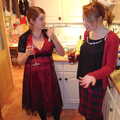 Isobel and Ellie in the kitchen, A Christmas Party, Brome, Suffolk - 21st December 2013