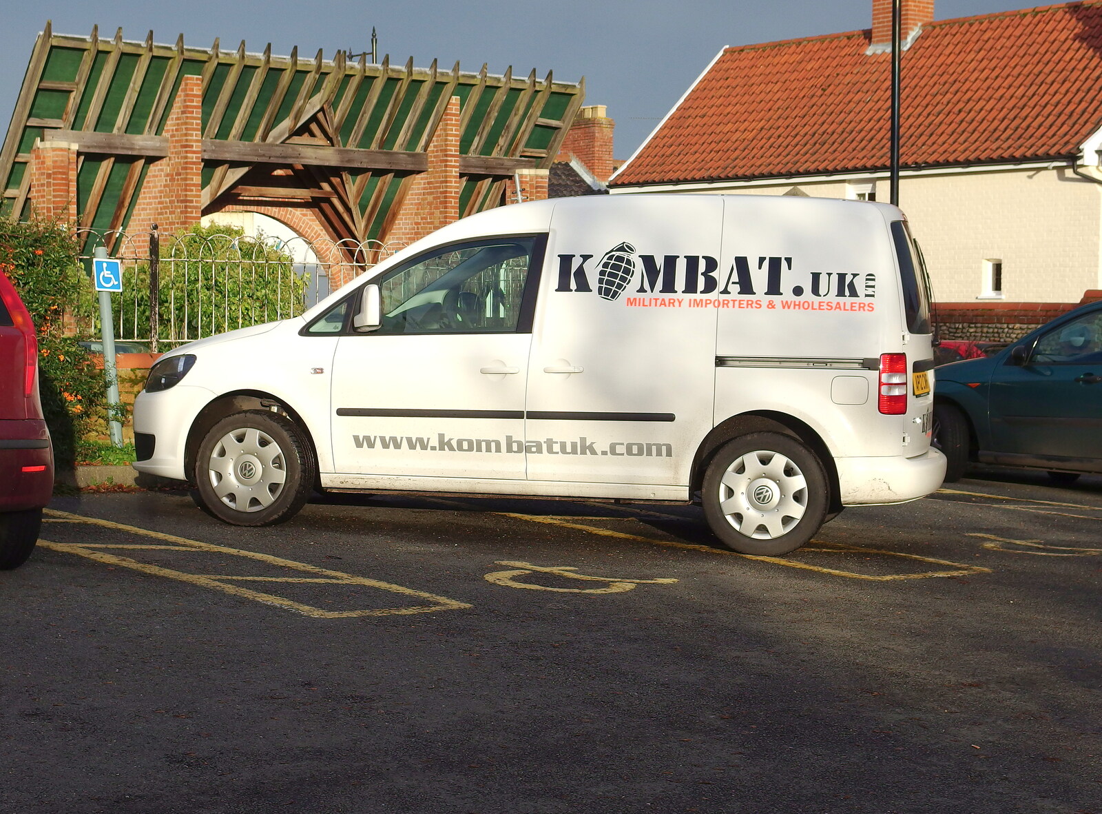 Crap parking in Eye, courtesy of Kombat UK from Christmas Day and all that, Brome, Suffolk - 25th December 2013