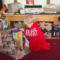 Harry opens a new toy garage from Grandad, Christmas Day and all that, Brome, Suffolk - 25th December 2013