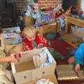 The boys open their presents, Christmas Day and all that, Brome, Suffolk - 25th December 2013