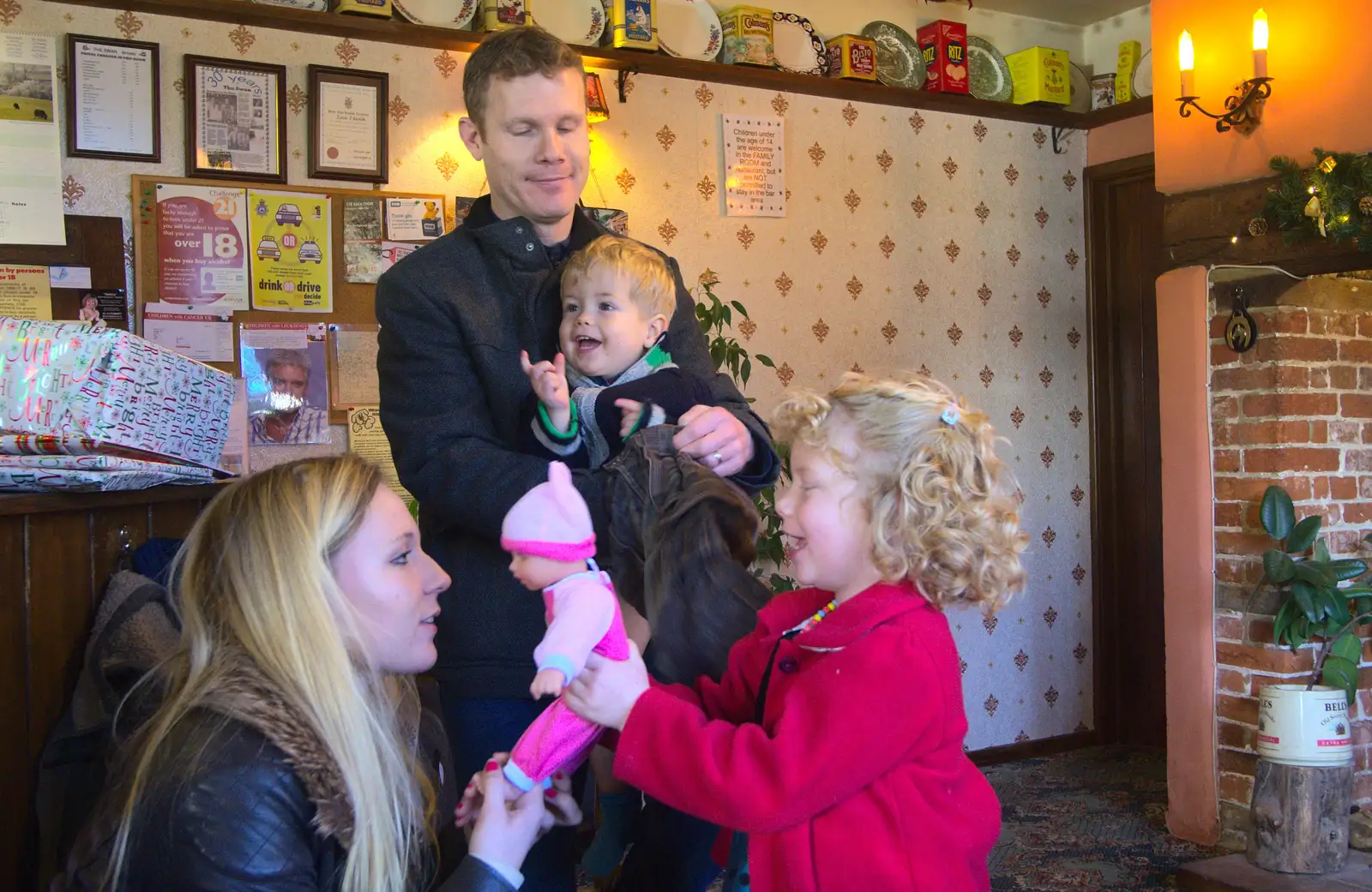 Mikey P, Jack and Rosie, from Christmas Day and all that, Brome, Suffolk - 25th December 2013