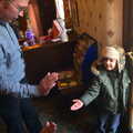 Fred gives Marc a high-five, Christmas Day and all that, Brome, Suffolk - 25th December 2013