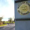 An 80s sign: Nuclear Power? No Thanks, Christmas Day and all that, Brome, Suffolk - 25th December 2013