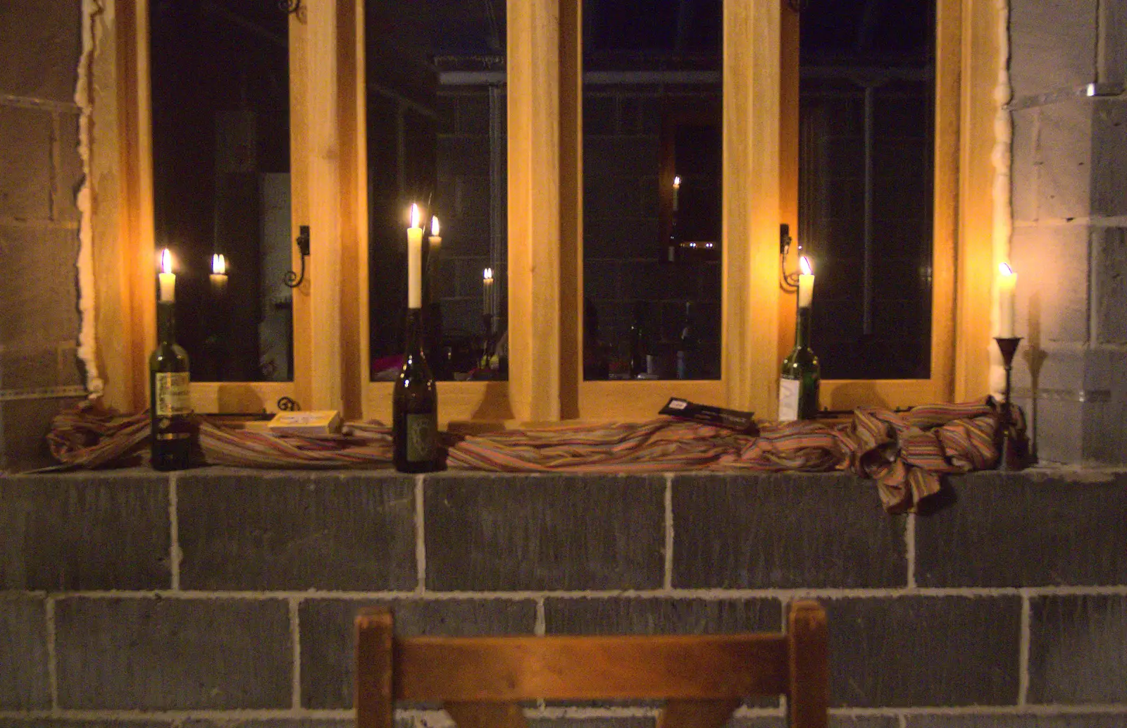 Candles in the window, from Christmas Day and all that, Brome, Suffolk - 25th December 2013