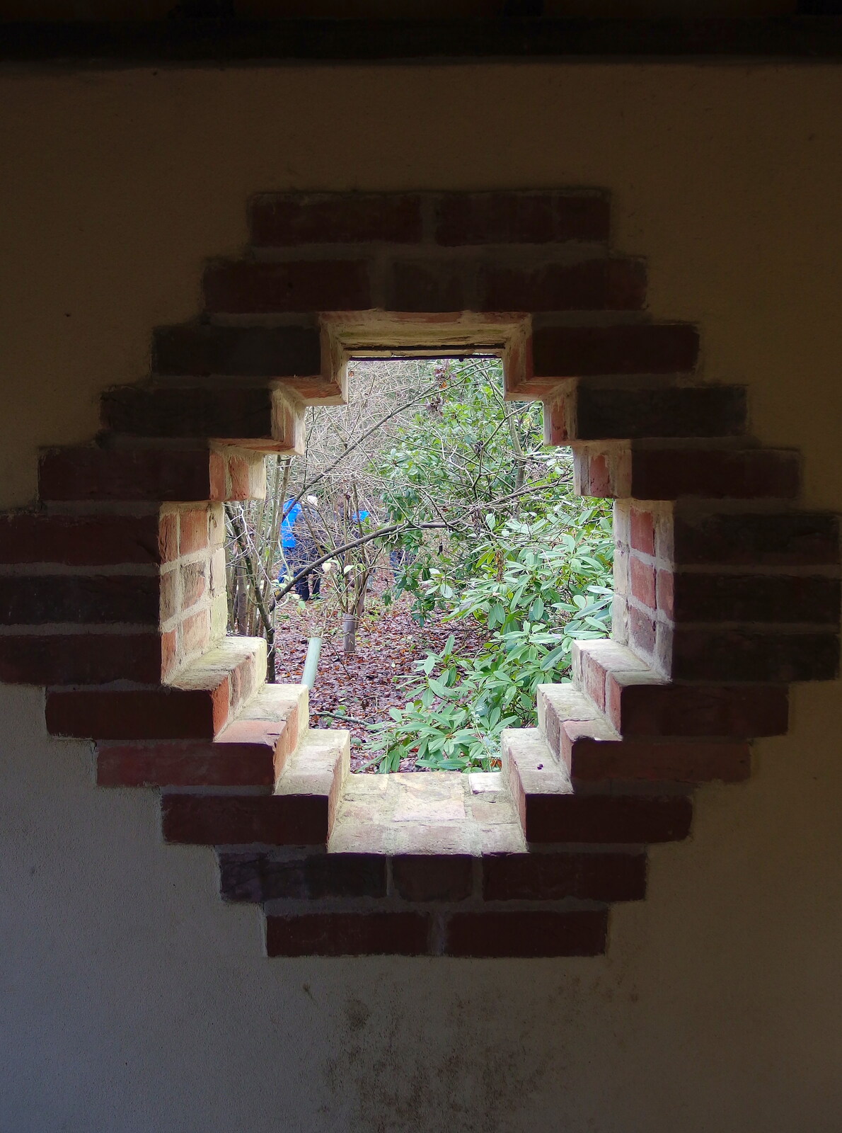 The brick window in the folly from A Boxing Day Walk, Thornham Estate, Suffolk - 26th December 2013