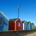 Colourful beach huts on the prom, Post-Christmas Southwold, Suffolk - 29th December 2013