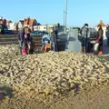 Recent storms have pushed sand onto the prom, Post-Christmas Southwold, Suffolk - 29th December 2013