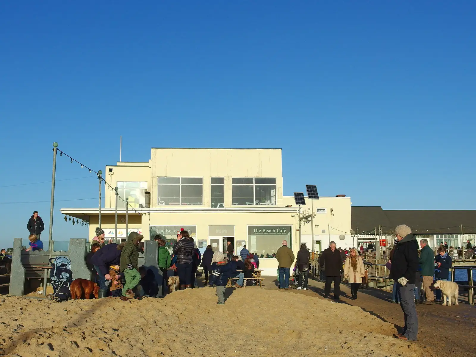 The temporary promenade beach, from Post-Christmas Southwold, Suffolk - 29th December 2013