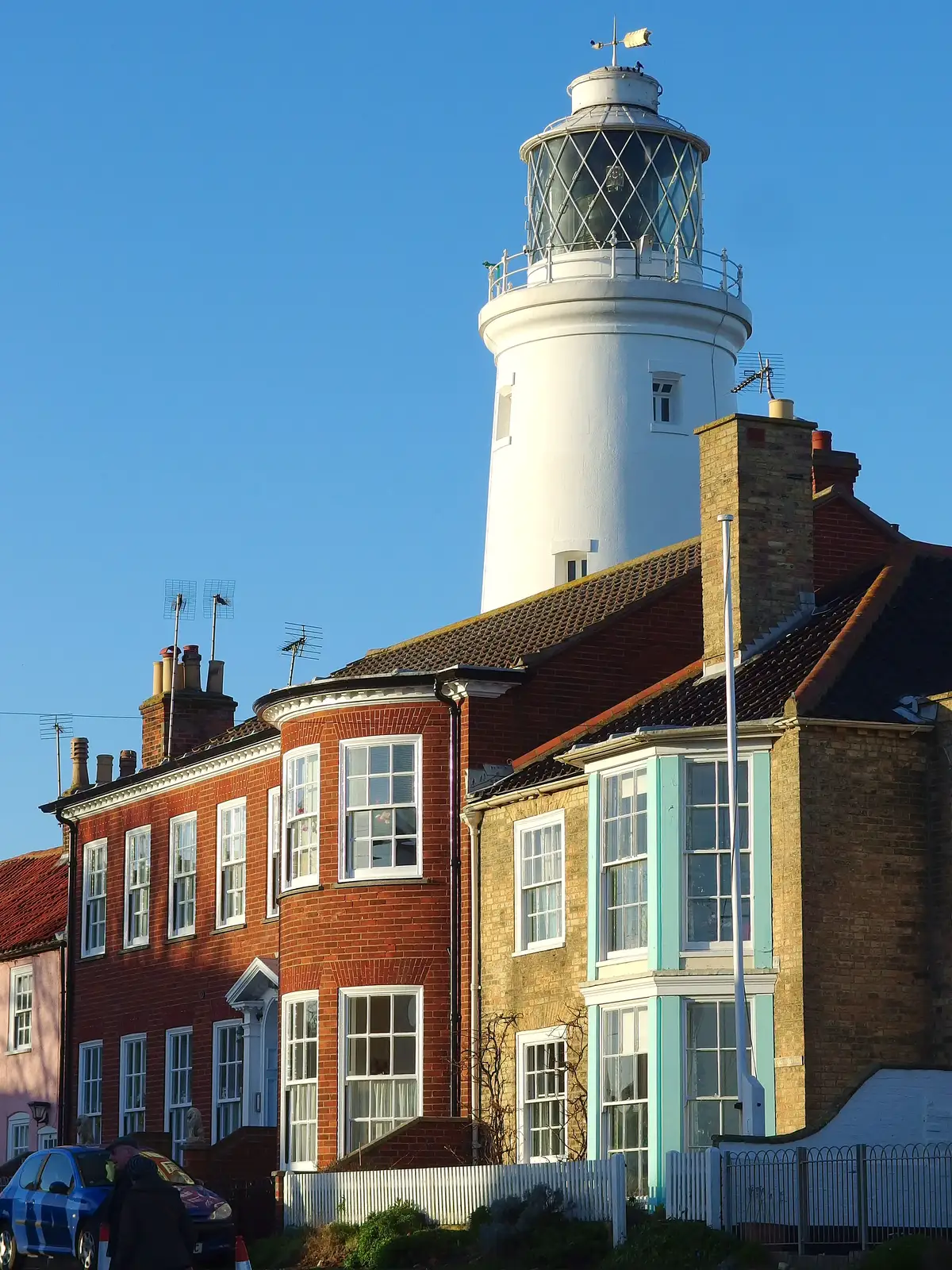 The lighthouse on St. James's Green, from Post-Christmas Southwold, Suffolk - 29th December 2013