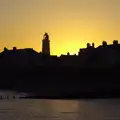 The sun sets behind the lighthouse, Post-Christmas Southwold, Suffolk - 29th December 2013