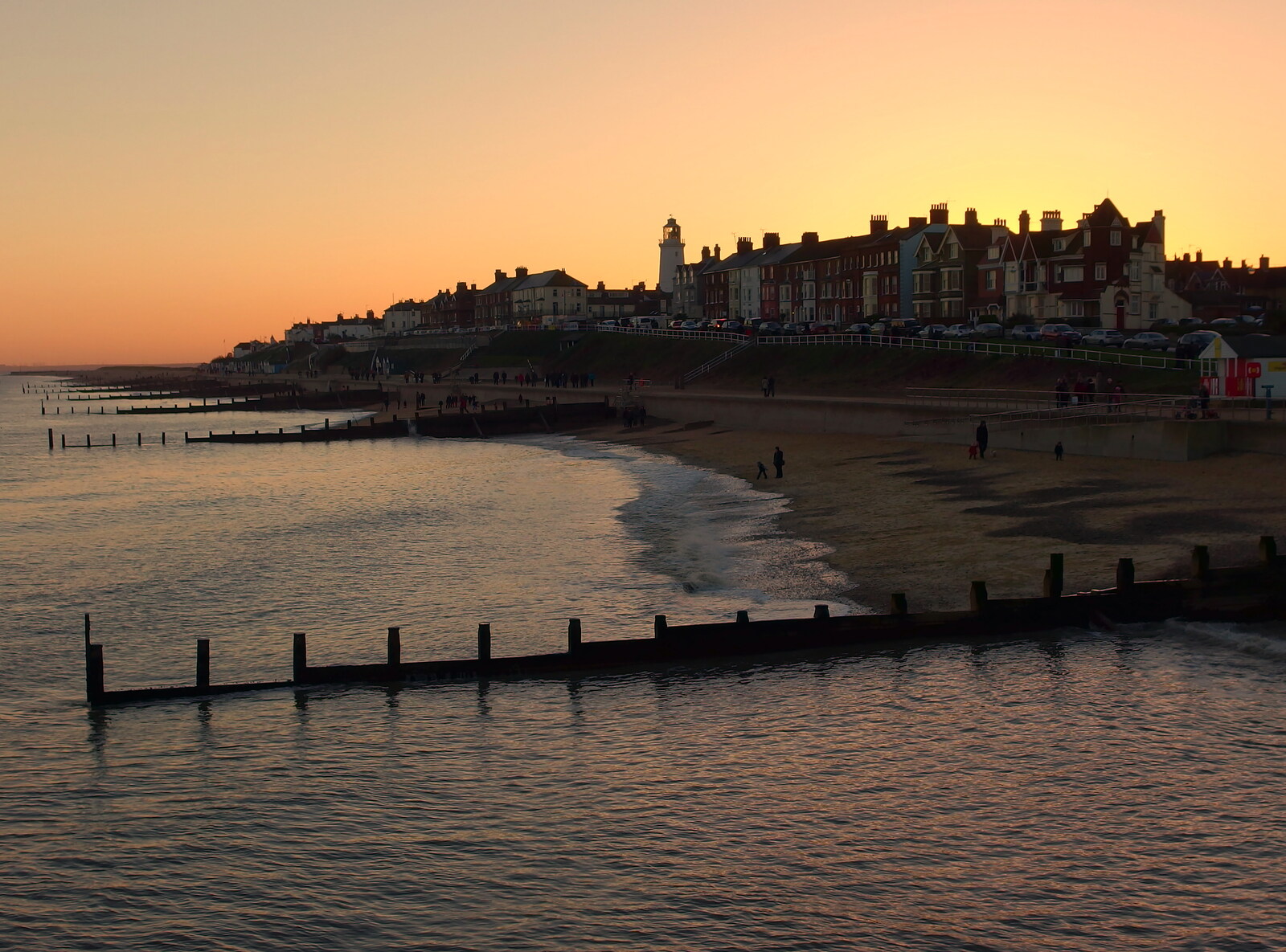 An HDR version of Southwold in the sunset from Post-Christmas Southwold, Suffolk - 29th December 2013