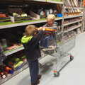 Fred and Harry in the electrical aisle, The BBs Do New Year's Eve at the Barrel, Banham, Norfolk - 31st December 2013