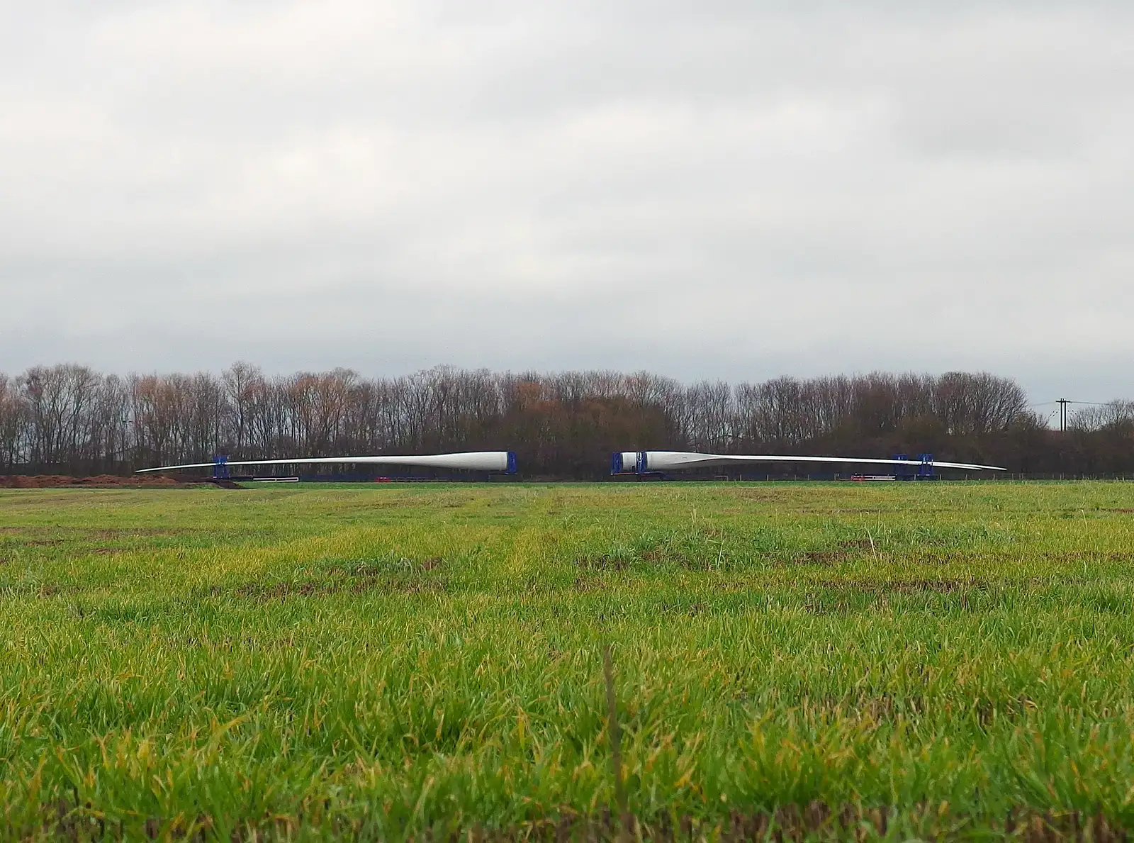 Out in the fields, the turbine's blades are lying about, from The BBs Do New Year's Eve at the Barrel, Banham, Norfolk - 31st December 2013