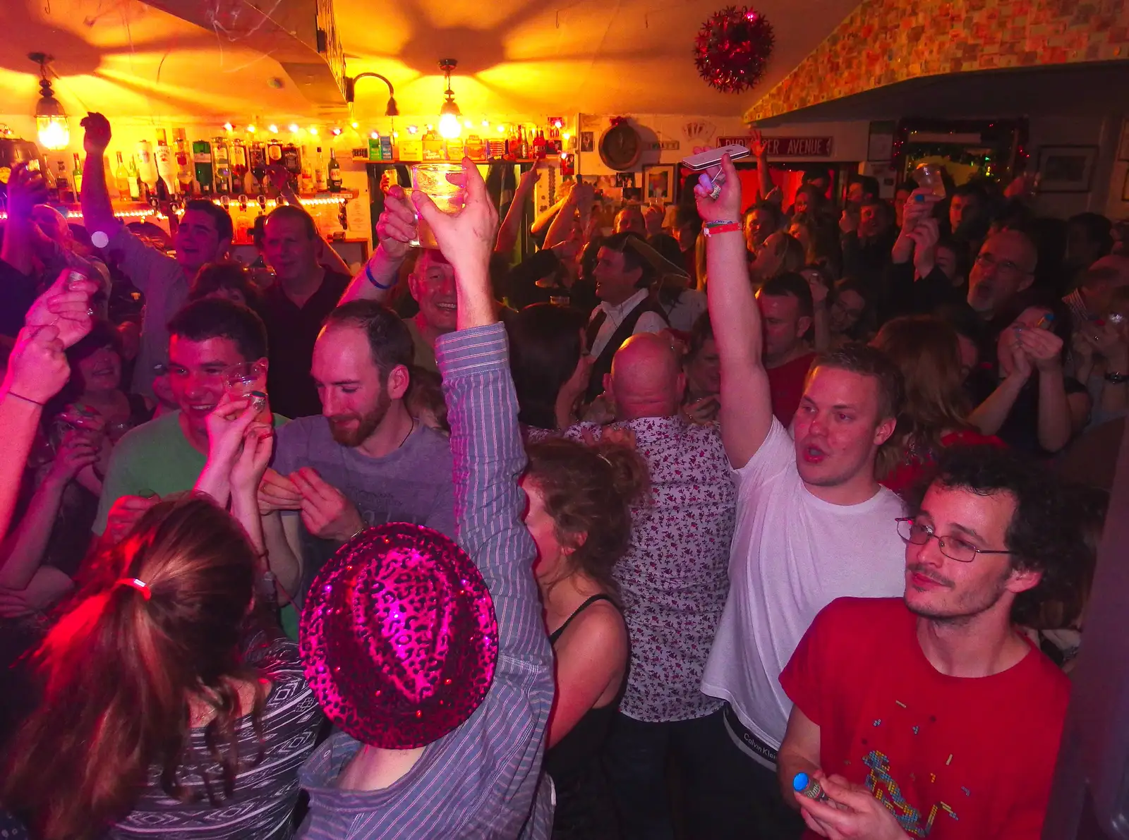 More Barrel celebrations, from The BBs Do New Year's Eve at the Barrel, Banham, Norfolk - 31st December 2013