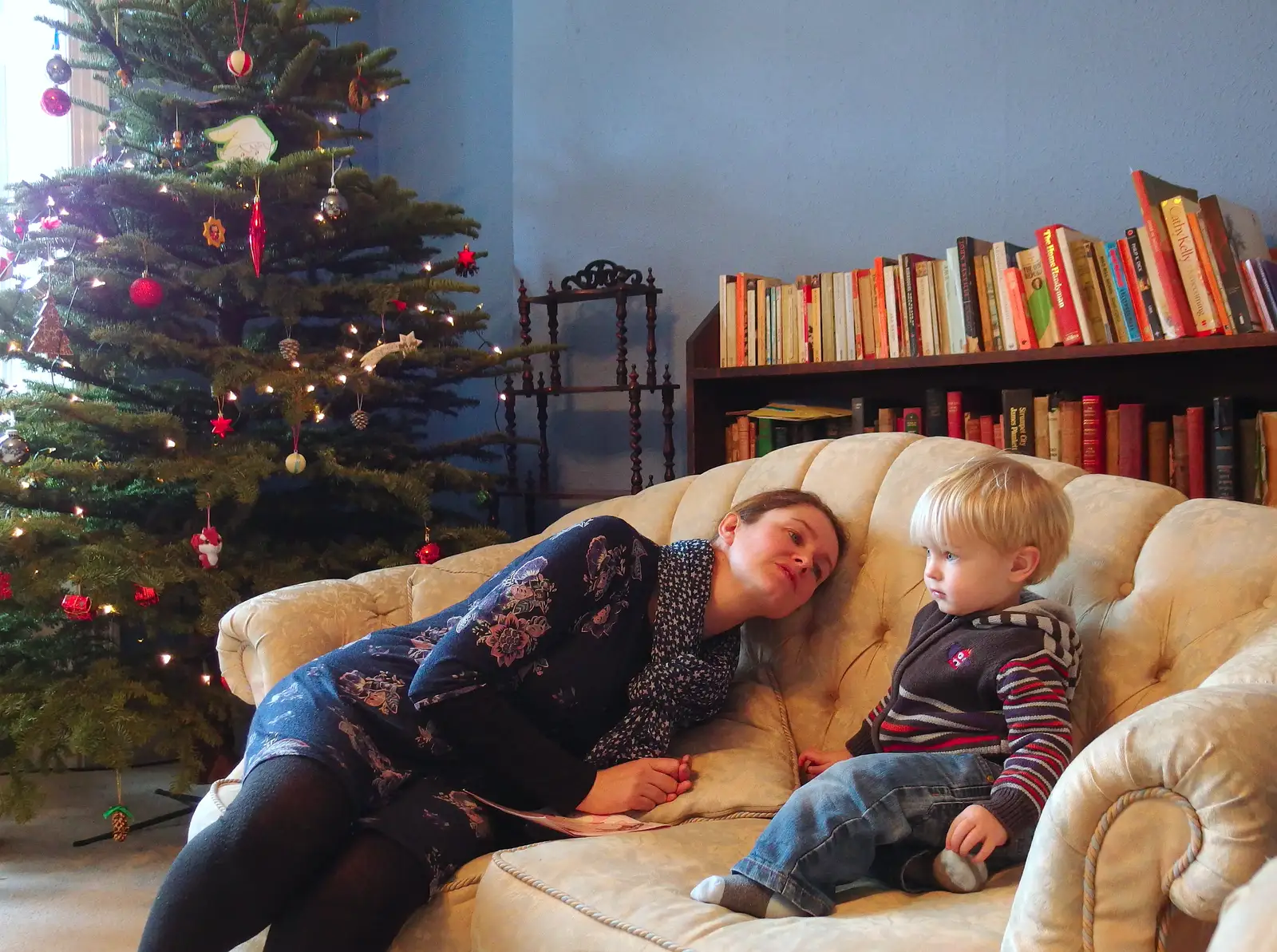 Isobel and Harry at Number 19, from A Trip to Monkstown Farm and Blackrock, County Dublin, Ireland - 2nd January 2014